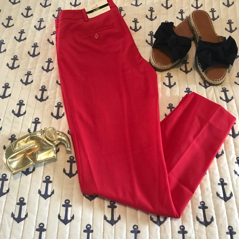 Hot Pink Work Pants - Laundry - size 6 - NWT